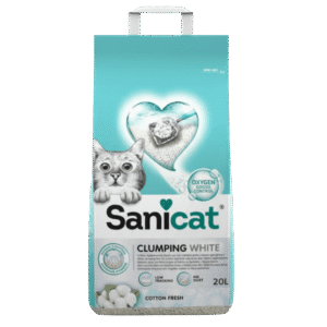 Sanicat White Clumping Cat Litter Cotton Fresh Scent - Image 1