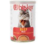 Whisker Wet Food For Adult Cat Beef Pate 400 g