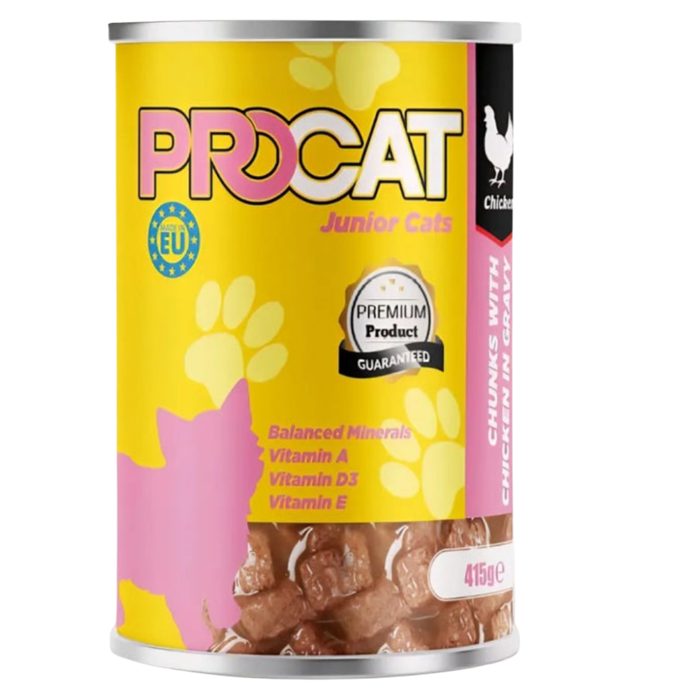 shopify_asset_7_a907db1f-f063-4eff-98a1-85f274db15ab.png Procat Wet Food For Junior Cats Chicken 415G - Image 1