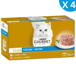 4X GOURMET Purina Gold With Tuna And Salmon 4x85g