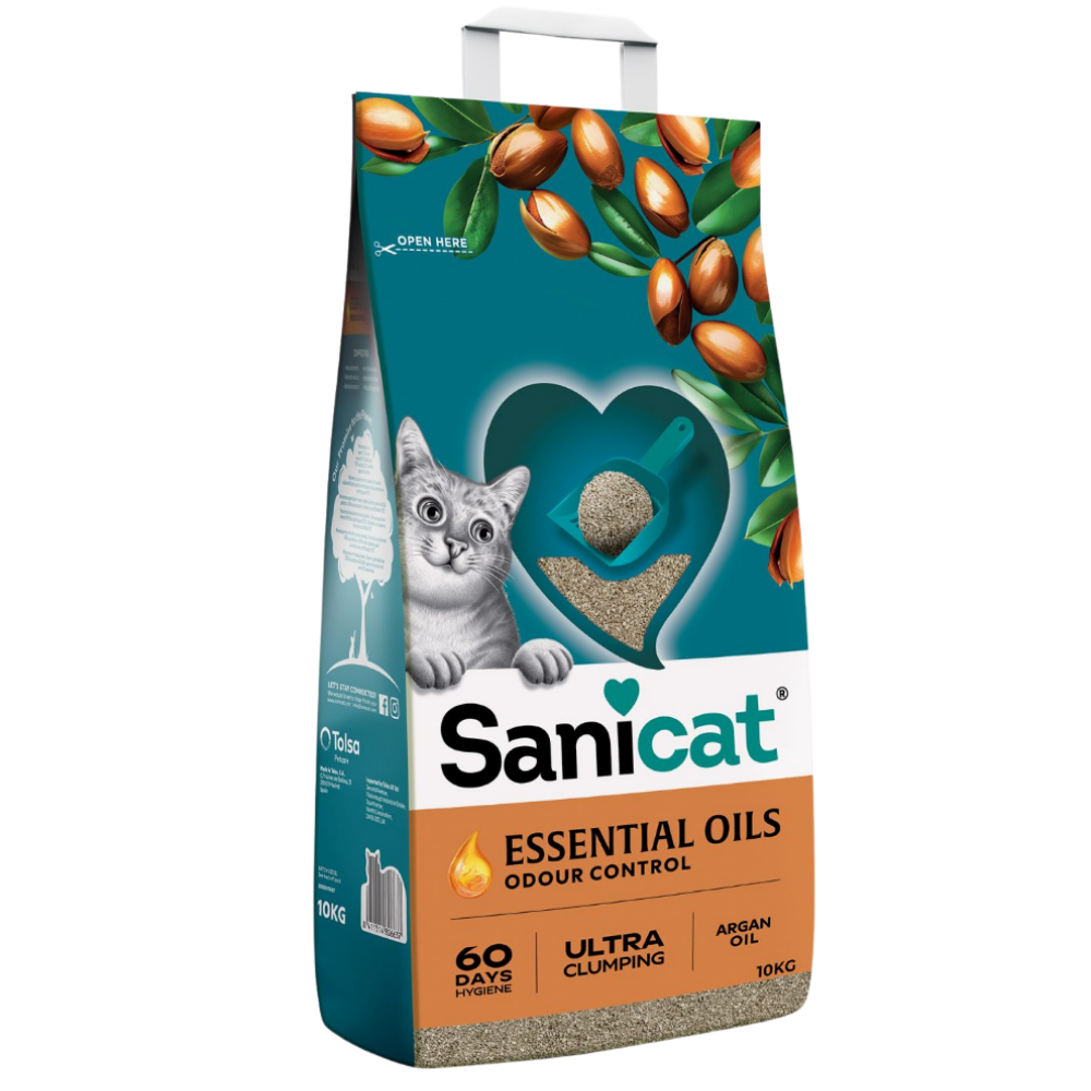 shopify_asset_8_249230b9-9930-475f-85e5-0d49e27adc65.png Sanicat Essential Oils – Argan Oil Clumping Litter 10Kg - Image 1