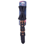 Naomi Medium Blue Dog Collar with Bow
