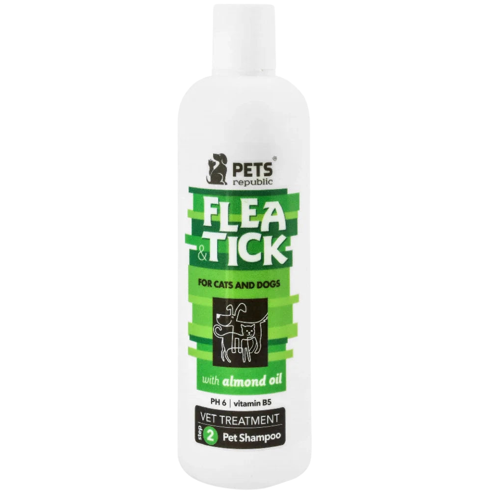 tc54dn1e.png Pets Republic Flea & Tick Shampoo Almond Oil 500ml - Image 1