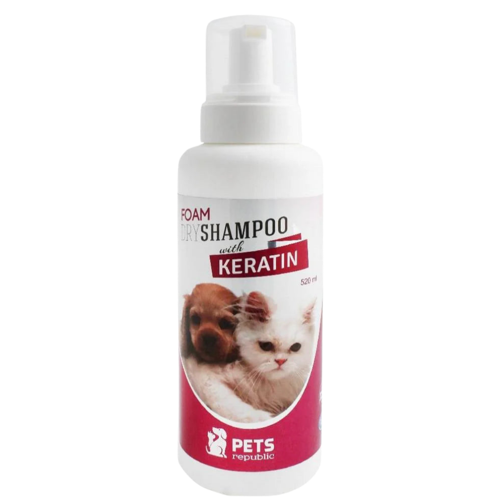 w-1bf7553d-1627-48f3-a67b-78e054de73c10079.png Pets Republic Dry Foam Shampoo Keratin 520ml - Image 1