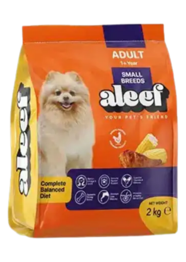 Aleef Dry Food with Chicken & Corn for Small Breed Adult Dogs 2 kg