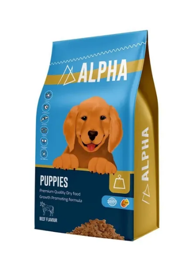 Alpha dry food beef flavor for puppies 1kg