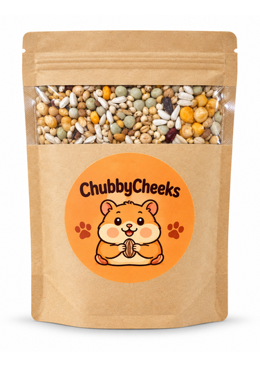 chubbycheeks-mix-376x531 CHUBBY CHEEKS HAMESTER FOOD 400G - Image 1