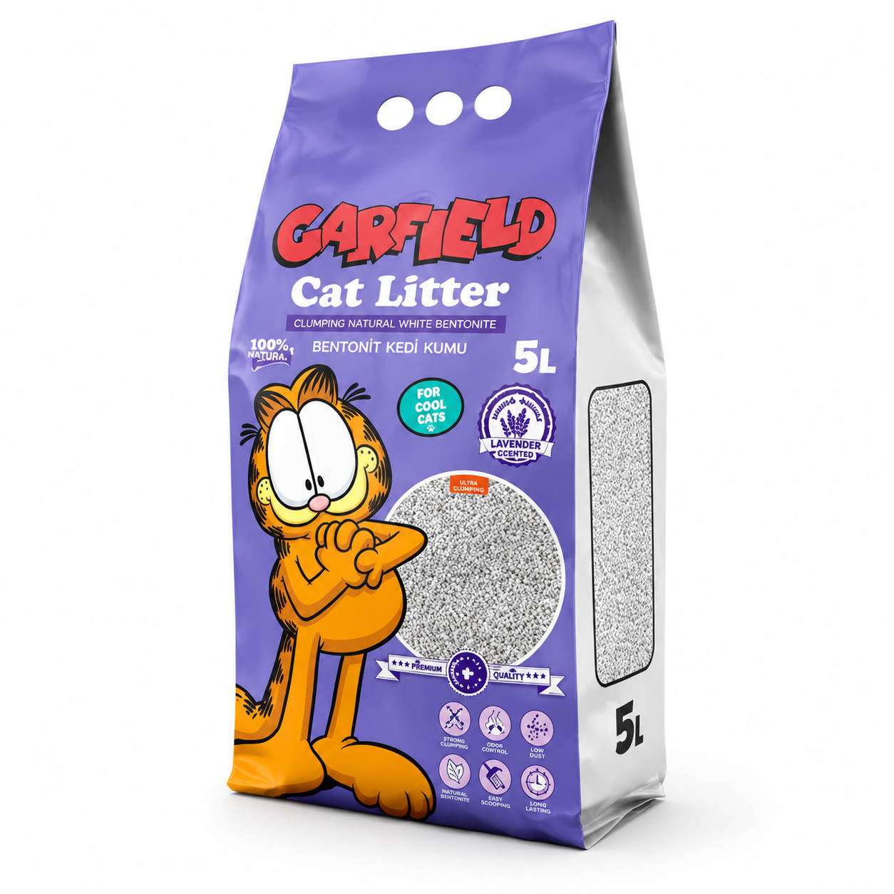 garfield-cat-litter-5L GARFIELD CAT LITTER LAVENDER 5L - Image 1