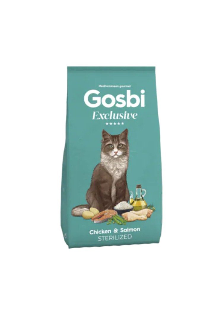 gosbi-exclusive-dry-food-with-chicken-and-salmon-for-sterilized-cats-1-5-kg-1 Gosbi Exclusive Dry Food with Chicken and Salmon for Sterilized Cats 1.5 kg - Image 1