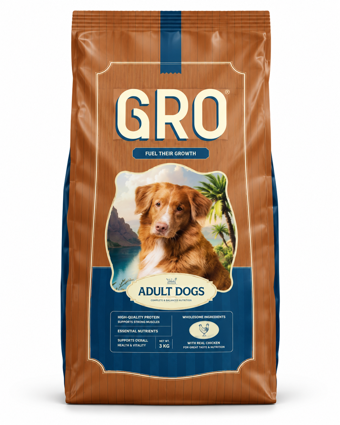 gro-adult-dogs GRO Adult Dogs Dry Food with Chicken – 20kg - Image 1
