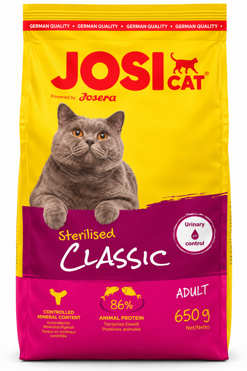 josicat-sterilised-classic-650g JosiCat Sterilised Classic Dry Cat Food – 650g - Image 1