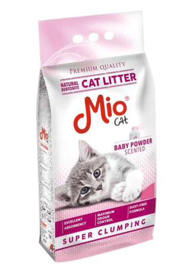 mio-cat-litter-baby-powder-20l Mio Super Clumping Cat Litter Baby Powder Scent 20L - Image 1