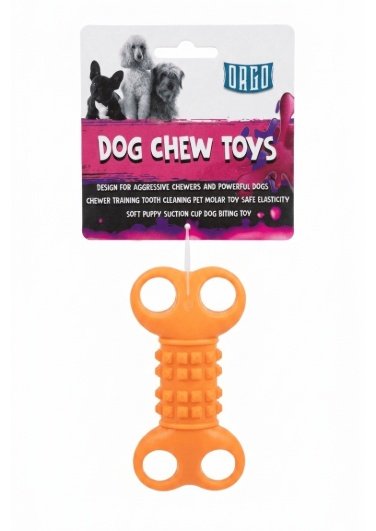 Orgo Durable Molar Cleaning Dog Chew Toy Orange