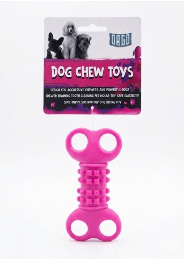 Orgo Durable Molar Cleaning Dog Chew Toy Pink