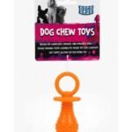 Orgo Durable Pacifier Shaped Dog Chew Toy Orange