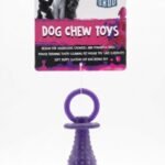 Orgo Durable Pacifier Shaped Dog Chew Toy Purple