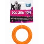 Orgo Durable Ring Dog Chew Toy for Dental Cleaning Orange