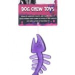 Orgo Fish Bone Rubber Chew Toy Purple