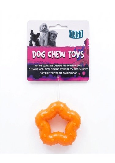 Orgo Rubber Ring Chew Toy for Dogs Orange