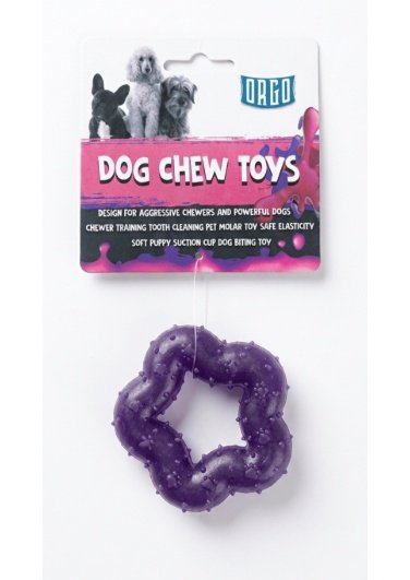 Orgo Rubber Ring Chew Toy for Dogs Purple