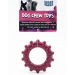 Orgo Spiky Ring Dog Chew Toy for Dental Care Burgundy