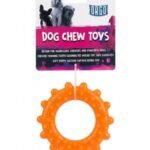 Orgo Spiky Ring Dog Chew Toy for Dental Care Orange