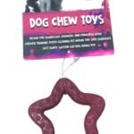 Orgo Star Shaped Dog Chew Toy for Dental Cleaning Burgundy