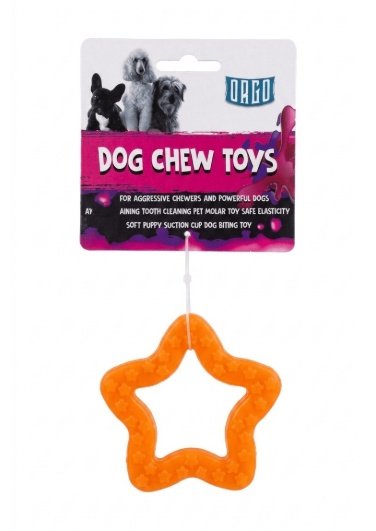 orgo-star-shaped-dog-chew-toy-for-dental-cleaning-orange Orgo Star Shaped Dog Chew Toy for Dental Cleaning Orange