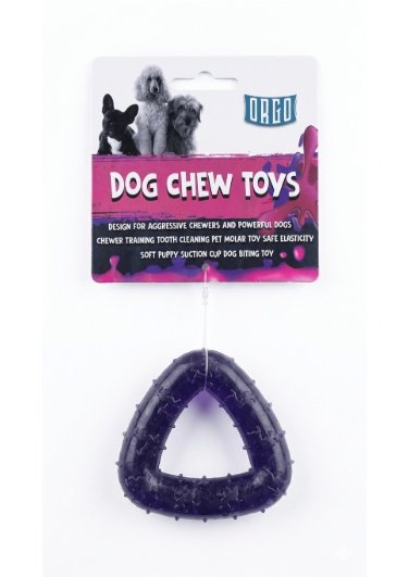 Orgo Triangle Durable Dog Molar Chew Toy Purple
