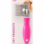 Pet King Dematting Rake – Pink | For Cats & Dogs