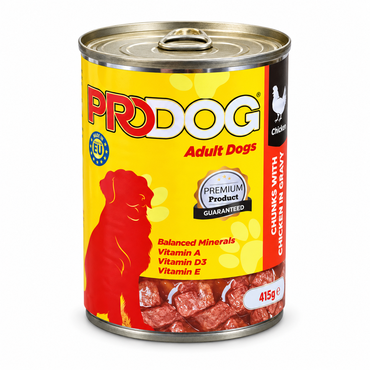 prodog-adult-dogs-chicken-415g PRODOG Adult Dogs Wet Food with Chicken in Gravy – 415g - Image 1