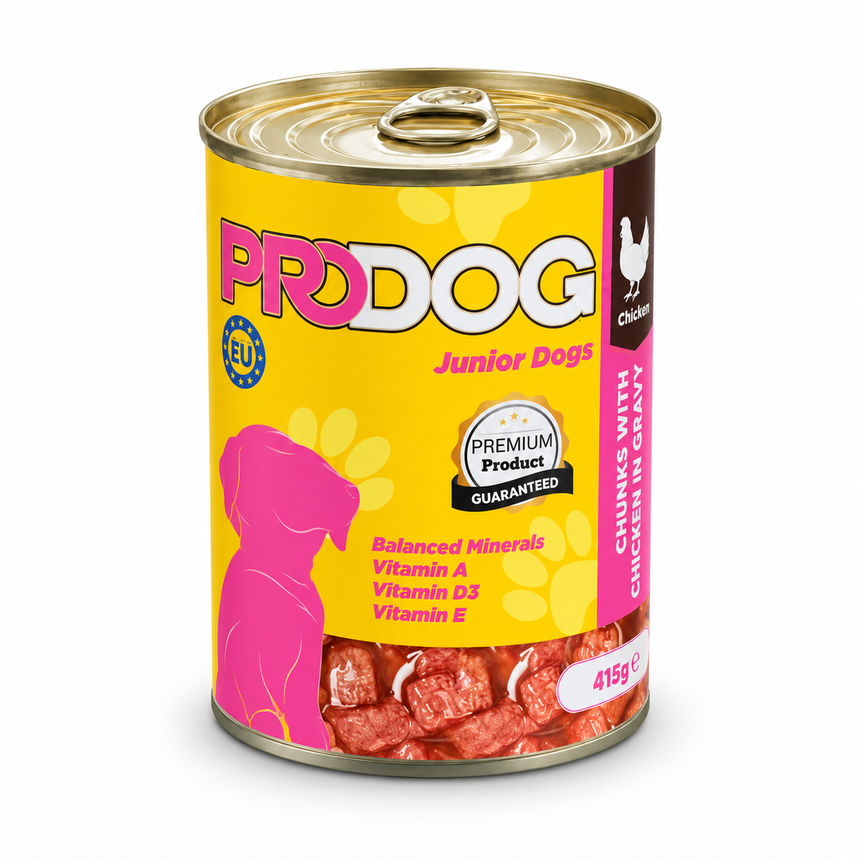 prodog-junior-dogs-415g PRODOG Junior Dogs Wet Food with Chicken in Gravy – 415g - Image 1