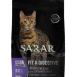 Sarar Hypoallergenic Fit & Digestive Dry Food with Salmon & Cranberry for Sterilized Adult Cats 2KG